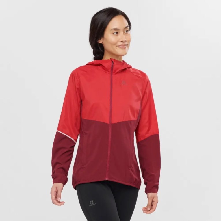 Chaquetas Shell Salomon Agile Viento Mujer Rojos | MX XIFN197